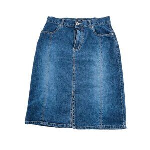 Just Blu Womens Denim Jean Skirt Size 6‎ Cotton & Polyester Y2K